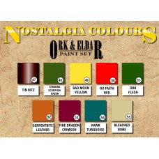 nostalgia '88 Ork and Eldar Paint Set - 9 bottles